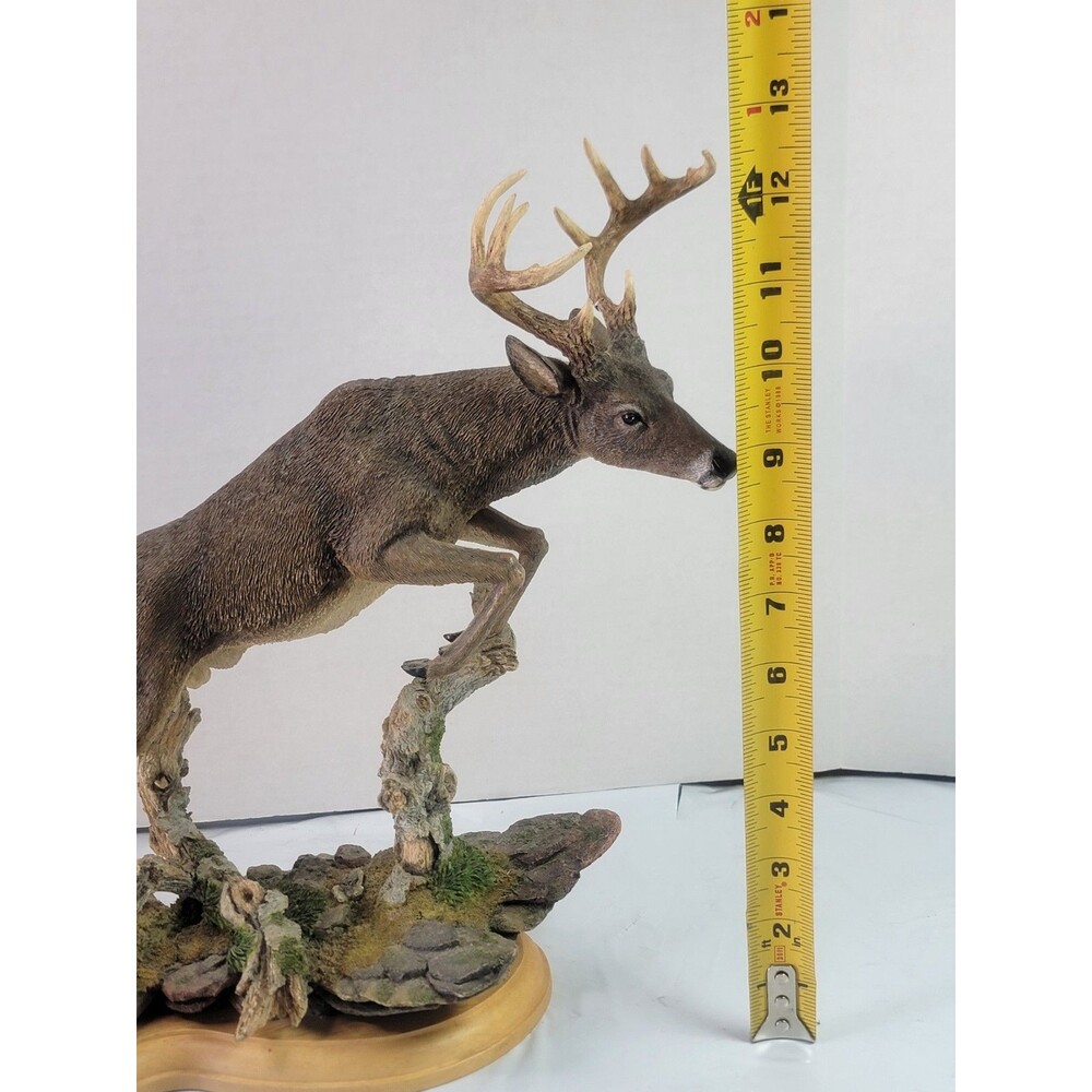 Simpkins Whitetail Buck Deer Figurine Leaping Wildlife Sculpture 13" Repaire - Picture 5 of 16